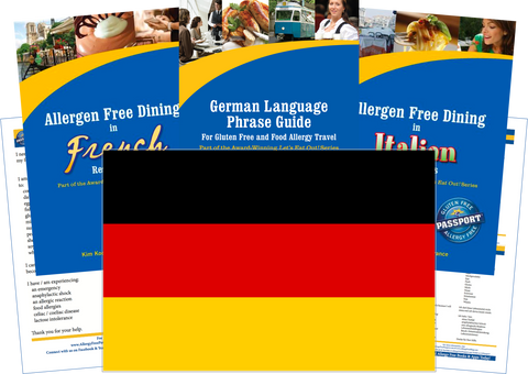 GlutenFree Passport Allergy Free Travel Paks Germany Food Allergy Travel Kit