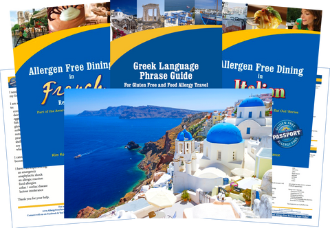 GlutenFree Passport Allergy Free Travel Paks Greece Food Allergy Travel Bundle
