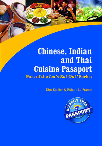 GlutenFree Passport GF AF Paperback Books Chinese, Indian & Thai Restaurant Meals (PAPER PASSPORT)