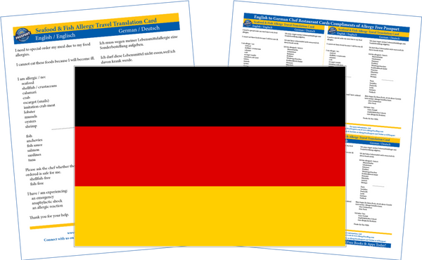 GlutenFree Passport Shellfish Free Cards German / English Shellfish Free Cards