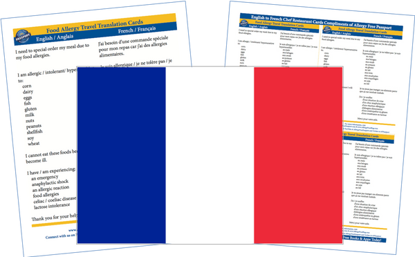 GlutenFree Passport Allergy Free Cards French / English Food Allergy Cards