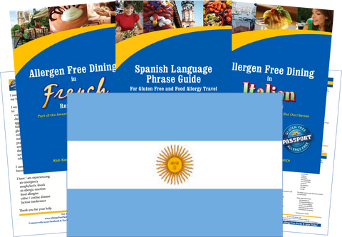 GlutenFree Passport Allergy Free Travel Paks Argentina Food Allergy Travel Kit