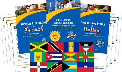 GlutenFree Passport Allergy Free Travel Paks Caribbean Food Allergy Travel Kit