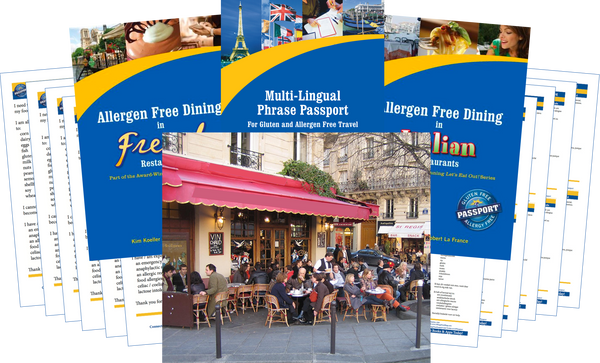 GlutenFree Passport Allergy Free Travel Paks Europe Food Allergy Travel Bundle