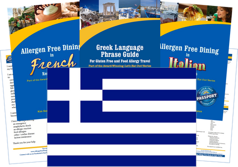 GlutenFree Passport Allergy Free Travel Paks Greece Food Allergy Travel Kit