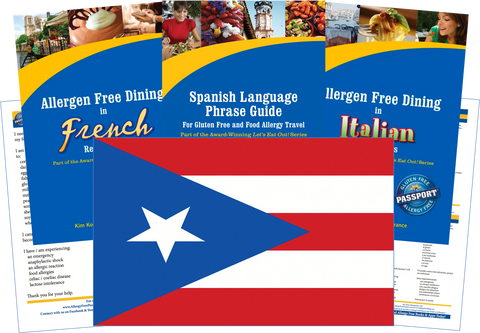 GlutenFree Passport Allergy Free Travel Paks Puerto Rico Food Allergy Travel Kit