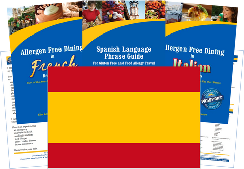 GlutenFree Passport Allergy Free Travel Paks Spain Food Allergy Travel Kit