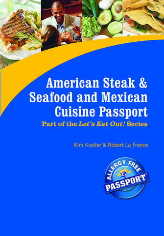 GlutenFree Passport GF AF Paperback Books American Steak & Mexican Restaurant Meals (PAPER PASSPORT)