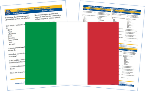 GlutenFree Passport Gluten Free Cards Italian / English Gluten Free Cards