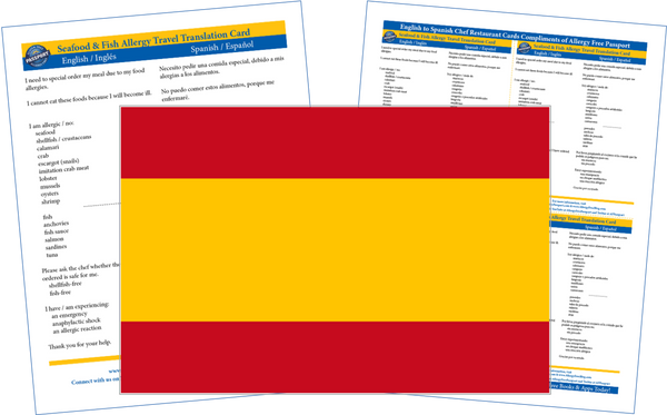 GlutenFree Passport Shellfish Free Cards Spanish / English Shellfish Free Cards