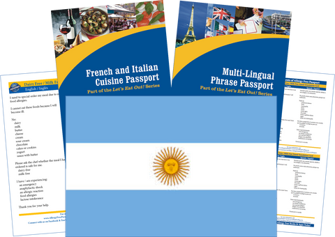 GlutenFree Passport Travel Paks (Paper) Argentina Milk Allergy Travel Kit (PAPER)