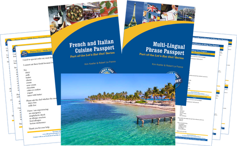 GlutenFree Passport Travel Paks (Paper) Caribbean Milk Allergy Travel Bundle (PAPER)