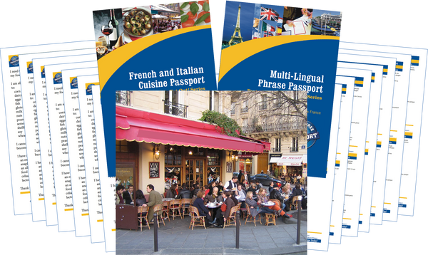 GlutenFree Passport Travel Paks (Paper) Europe Food Allergy Travel Bundle (PAPER)