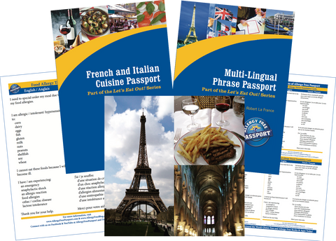 GlutenFree Passport Travel Paks (Paper) France Food Allergy Travel Bundle (PAPER)