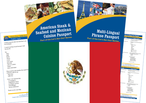 GlutenFree Passport Travel Paks (Paper) Mexico Milk Allergy Travel Bundle (PAPER)