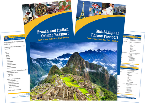 GlutenFree Passport Travel Paks (Paper) Peru Milk Allergy Travel Bundle (PAPER)