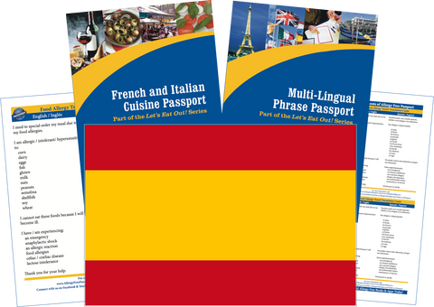 GlutenFree Passport Travel Paks (Paper) Spain Food Allergy Travel Kit (PAPER)