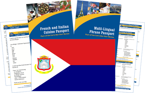 GlutenFree Passport Travel Paks (Paper) St. Martin Food Allergy Travel Kit (PAPER)
